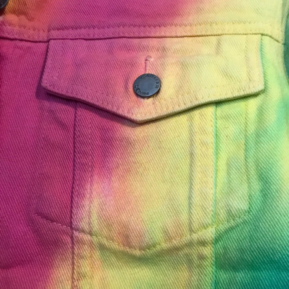 🌈LF CARMAR rainbow denim jacket NWT $248 XS - Picture 4 of 7
